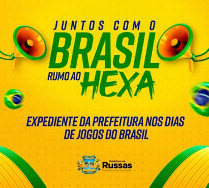 Prefeitura terá horários especiais em dias de jogos do Brasil na